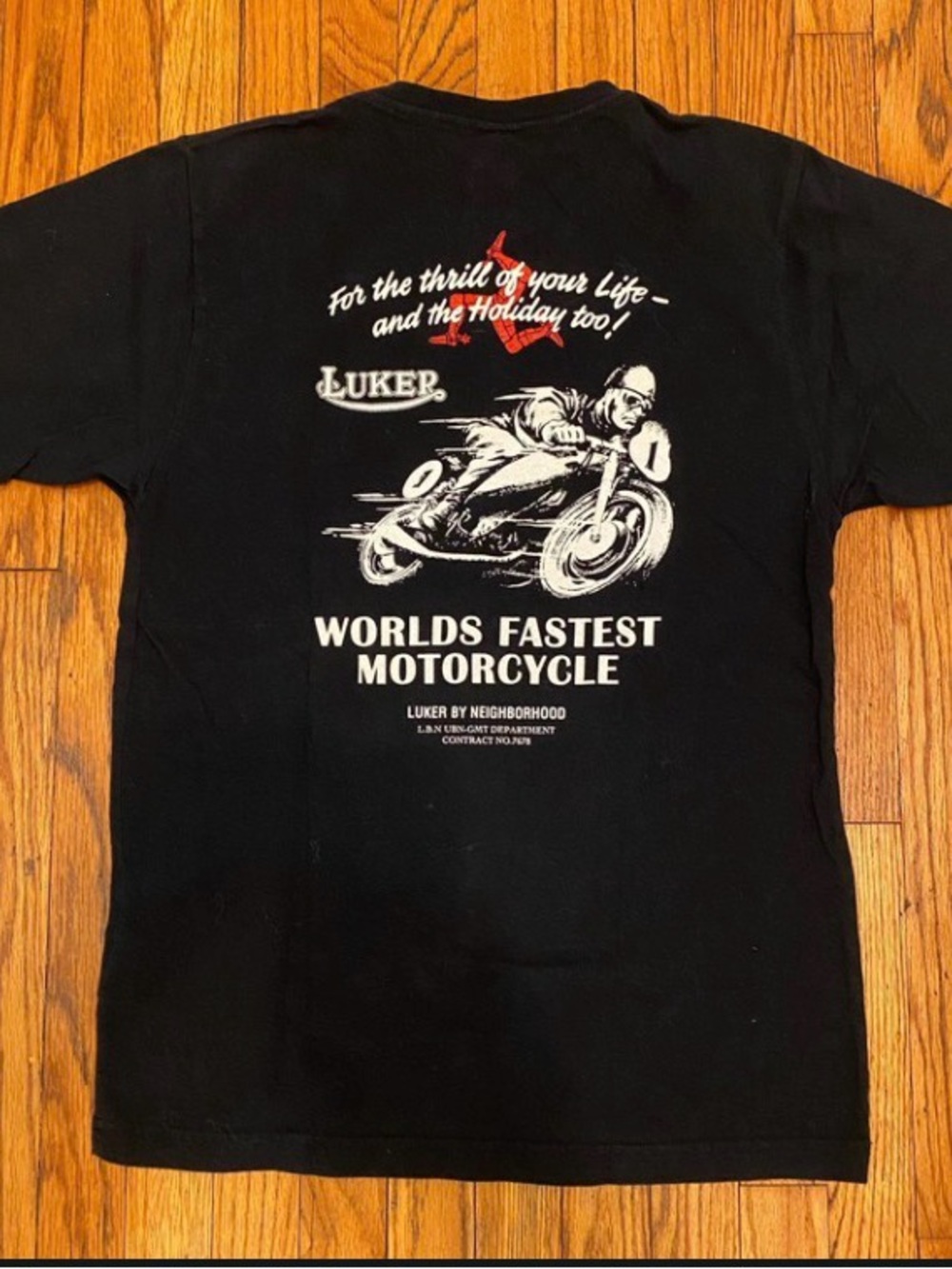 Luker X Neighborhood "World's Fastest Motorcycle" T-Shirt - M - BNWOT - $110org
